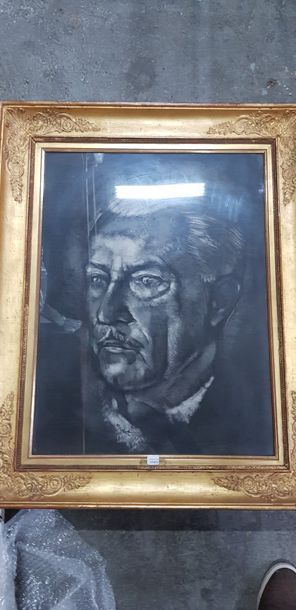 Georges OUDOT (1928-2004), portrait d'homme,...