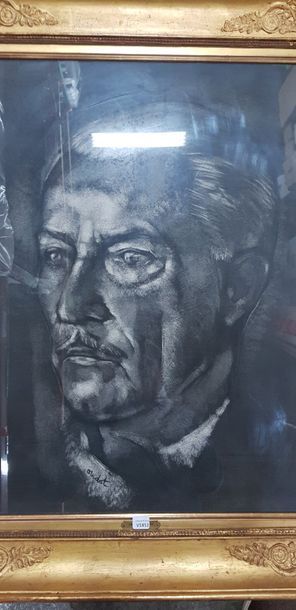 Georges OUDOT (1928-2004), portrait d'homme,...