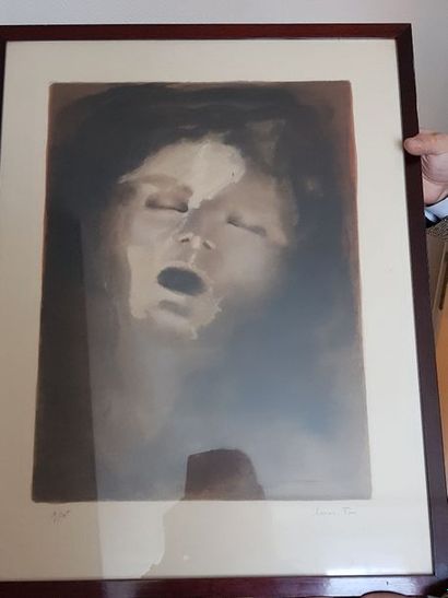 Leonor FINI, Visage, Lithographie SBD et...
