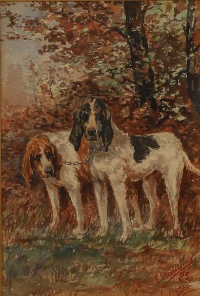 Chiens de chasse/Poitevins

Aquarelle signée...