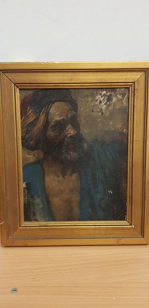 Ecole orientaliste

Portrait d'homme au turban

Huile...