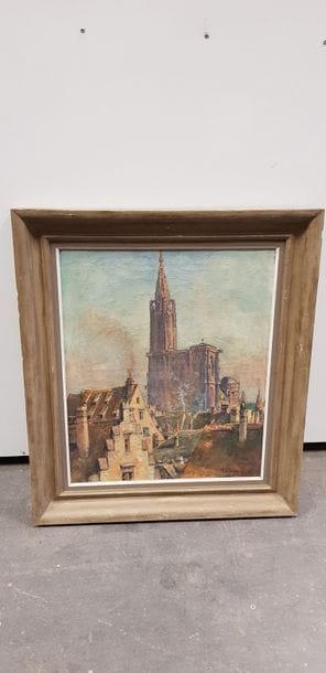 A. CAMMISSAR ( 1873-1962 ), vue de la cathédrale...
