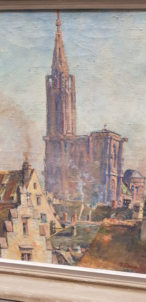 A. CAMMISSAR ( 1873-1962 ), vue de la cathédrale...