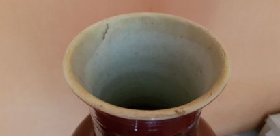 Grand vase en porcelaine de Chine émaillé...