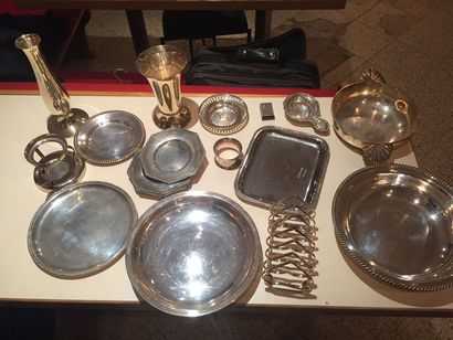 Lot de 20 pièces en métal argenté, moder...
