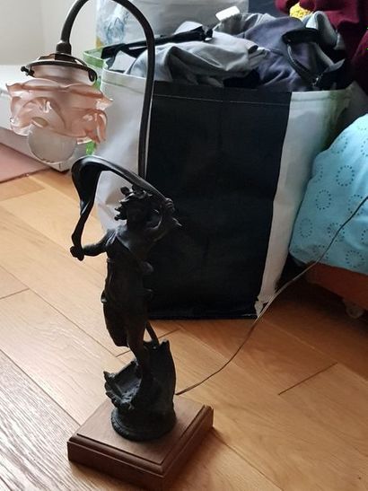 Lampe fût en régule