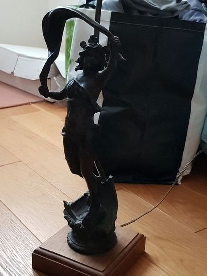 Lampe fût en régule