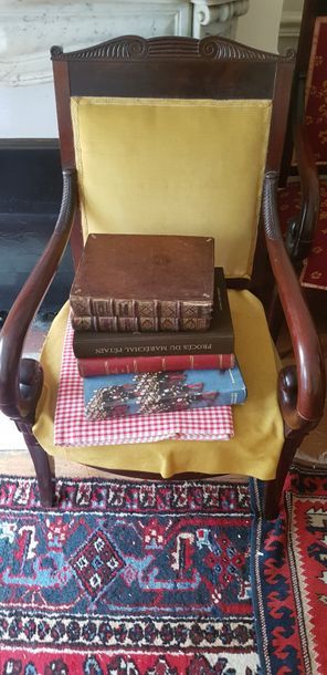 Deux fauteuils style Restauration.