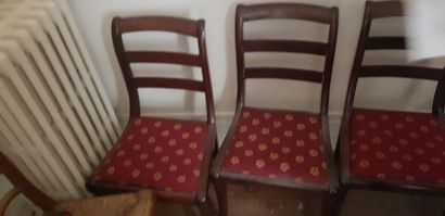 Trois chaises barrette XIXème siècle.