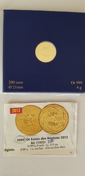 1 pèce Monnaie de Paris, 200 euro or.