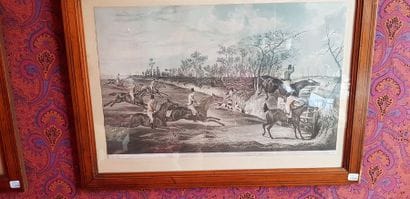 Suite de 4 gravures réhaussées d’après ALKEN...