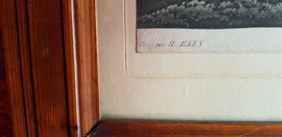 Suite de 4 gravures réhaussées d’après ALKEN...