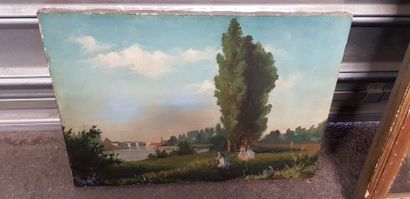 Les 3 Grâces, Huile sur panneau. On joint...
