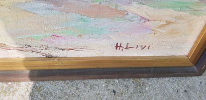H. LIVI (?), Les barques de pêcheurs, Toile...