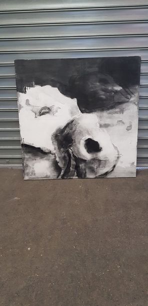Laurent de RAUCOURT (XX-XXI), Crâne, Acrylique...