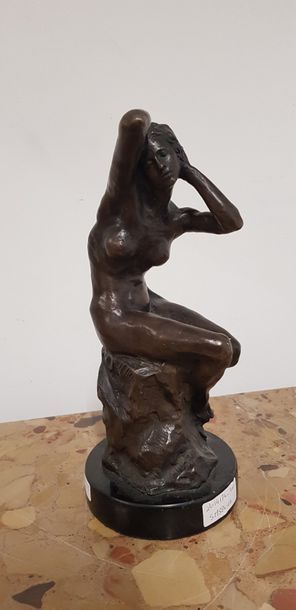 Nu assis sur un tertre 

Sculpture en bronze...
