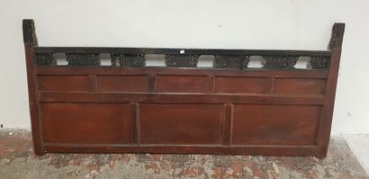 Chine, important élément décoratif en bois...