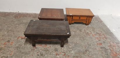 Chine Xxème s., un ensemble de 3 petites...