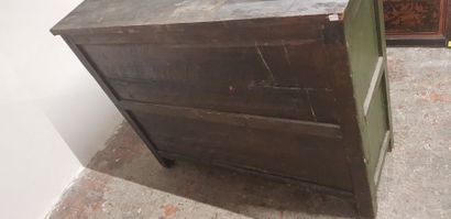 Chine Xxèmes., Meuble peint ouvrant à 4 vantaux,...