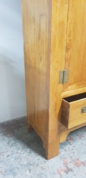 Chine Xxème s., important armoire traditionnelle...
