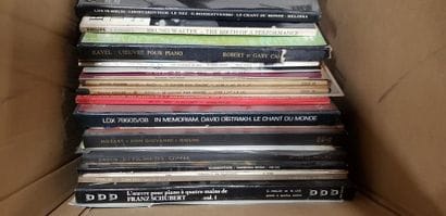 3 cartons de disques classiques anciens et...