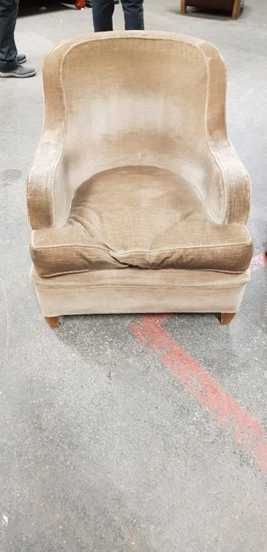 Ensemble de 2 fauteuils « crapaud » dépareillés...