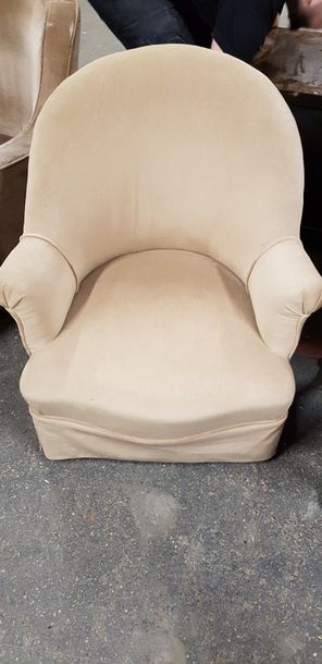 Ensemble de 2 fauteuils « crapaud » dépareillés...