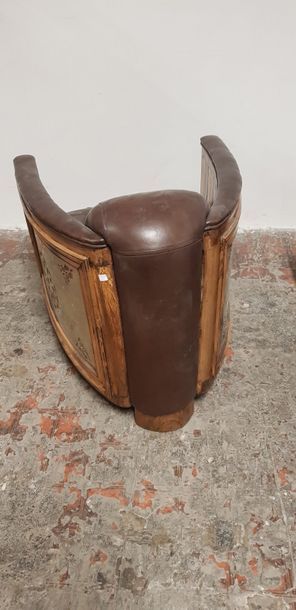 Paire de fauteuils de style art déco en bois,...