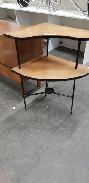 Enfilade en aggloméré à 5 casiers et 5 tiroirs,...