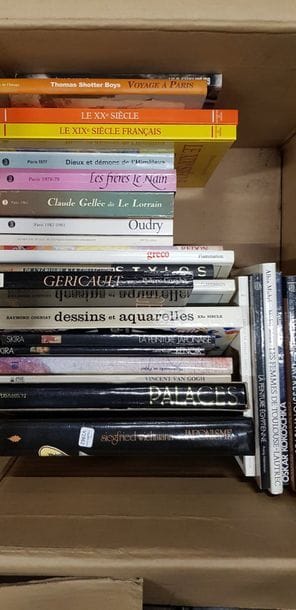 Un carton de livres d'art et divers