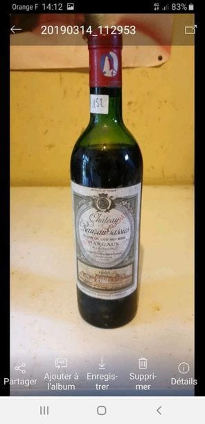 2 bouteilles BORDEAUX ROUGES DIVERS : 1 bouteille...