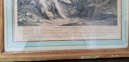Deux gravures en noir dans le goût du XVIIIème...