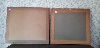Deux gravures en noir dans le goût du XVIIIème...