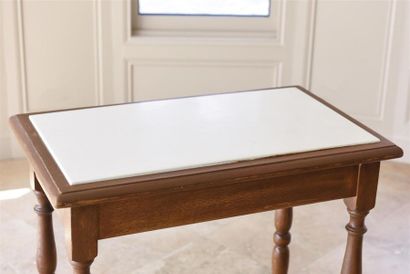 Table desserte rectangulaire en bois reliée...