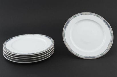 Paul BOCUSE, 
Six grandes assiettes en porcelaine...