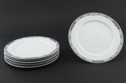 Paul BOCUSE, 
Six grandes assiettes en porcelaine...