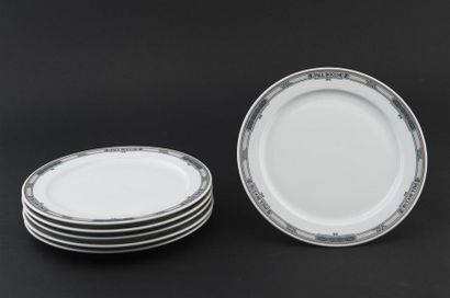 Paul BOCUSE, 
Six grandes assiettes en porcelaine...