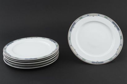 Paul BOCUSE, 
Six grandes assiettes en porcelaine...