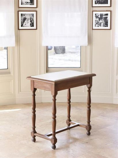 Table desserte rectangulaire en bois reliée...