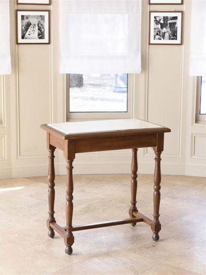 Table desserte rectangulaire en bois reliée...