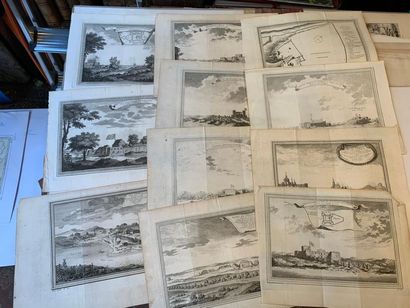 Lot de 11 gravures diverses XVIIIe.