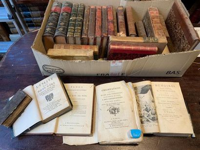 Un carton de livres divers XVII XVIII et...