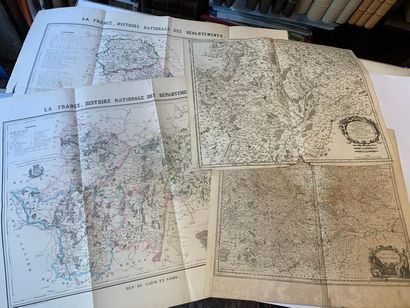 BOURGOGNE Lot de 4 cartes XVIIe et XIXe.