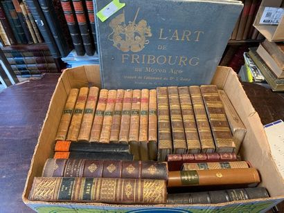 Un carton de livres divers reliés XVIII /...