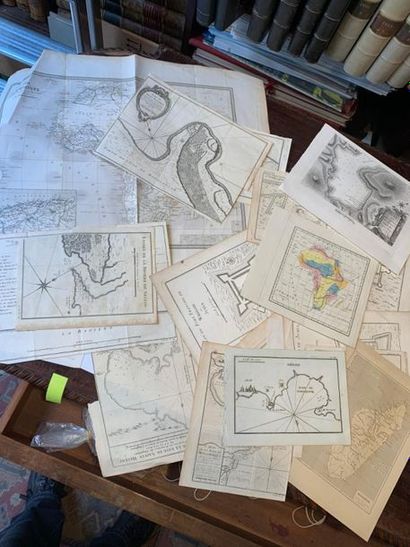 AFRIQUE Lot de 19 cartes ou gravures XVIII...