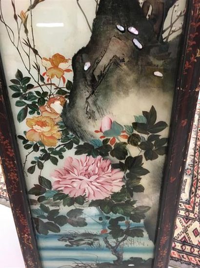 CHINE vixé sous verre
119 x 28 cm