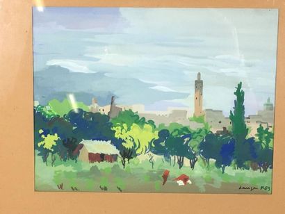 Vue de FES
Gouache sur papier
21 x 26 cm