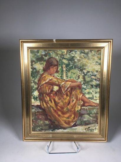 Ferdinand MAJOREL, 
jeune fille 
Huile sur...