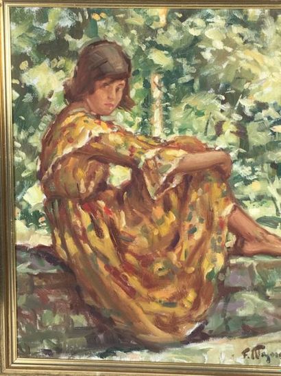 Ferdinand MAJOREL, 
jeune fille 
Huile sur...