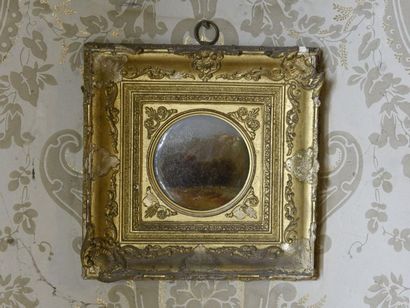 Peinture sous verre dans un cadre doré
Epoque...